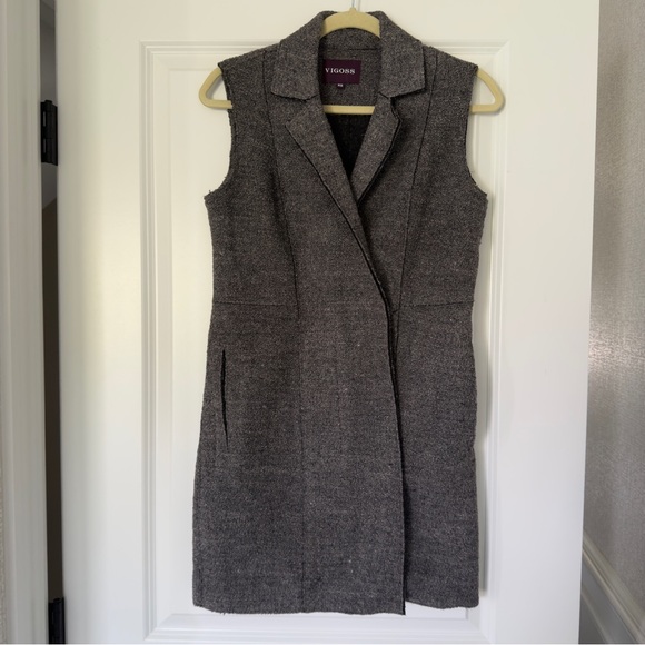 Vigoss Women's Heavy Jacket Vest Sleeveless Gray Snap Closure XS - Picture 1 of 7
